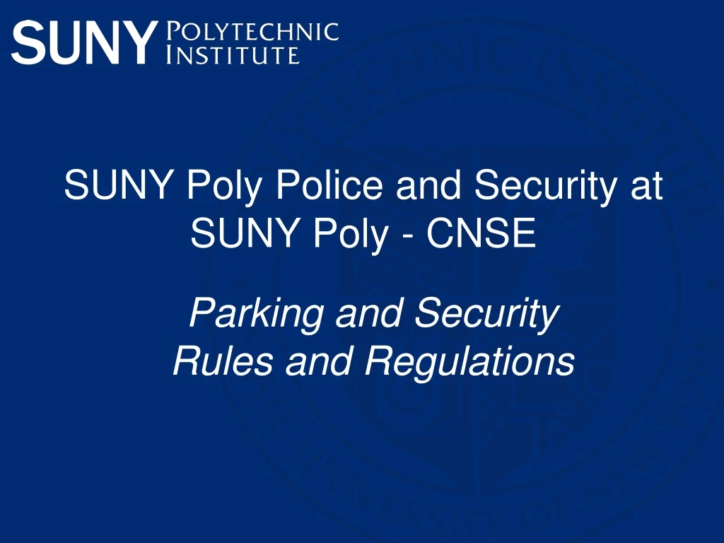 suny poly police and security at suny poly cnse