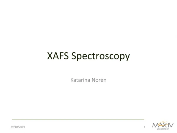 XAFS Spectroscopy