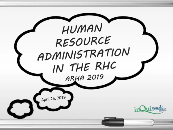 HUMAN RESOURCE ADMINISTRATION IN THE RHC ARHA 2019