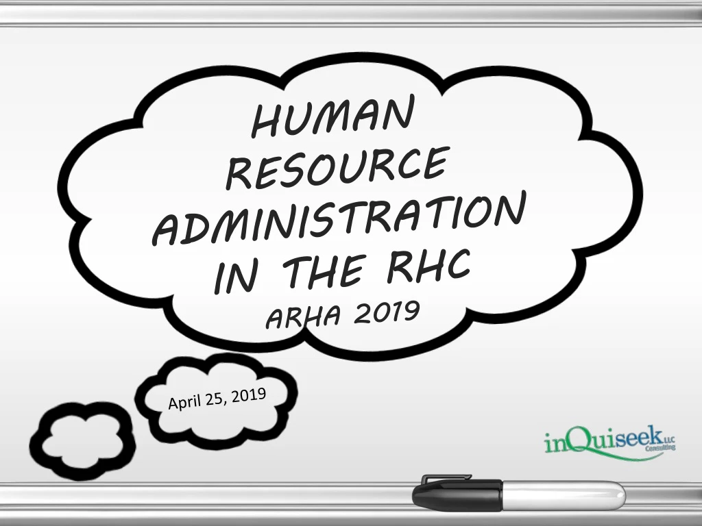 human resource administration in the rhc arha 2019