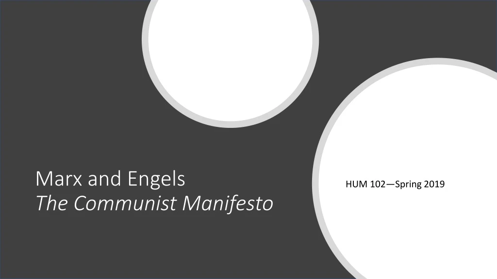 marx and engels the communist manifesto