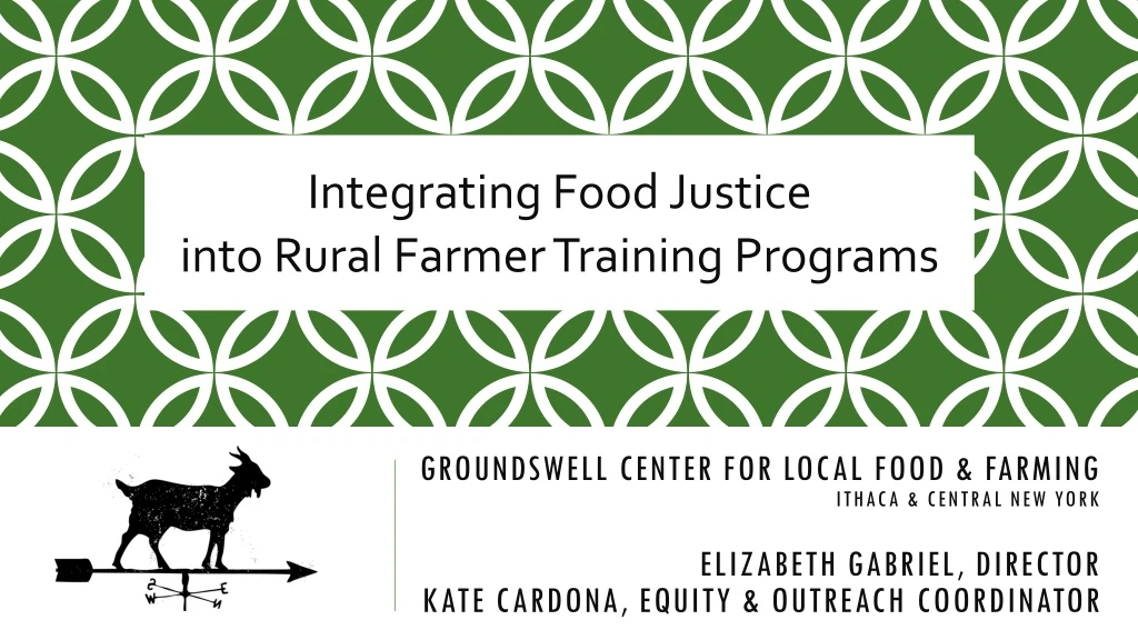 integrating food justice into rural farmer training programs