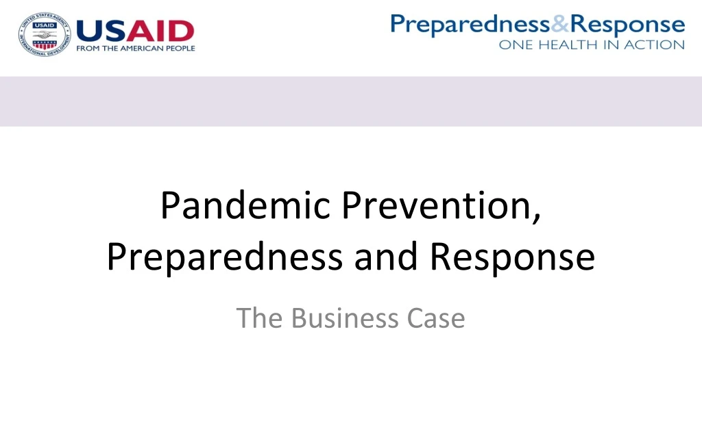 pandemic prevention preparedness and response