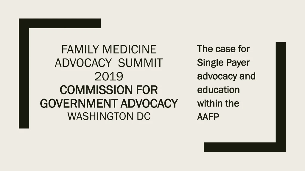 family medicine advocacy summit 2019 commission for government advocacy washington dc