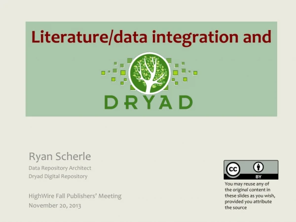 Literature/data integration and