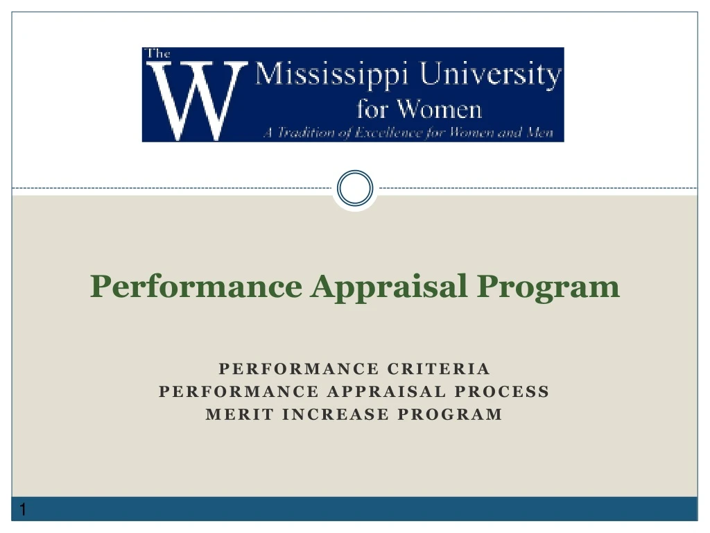 performance appraisal program