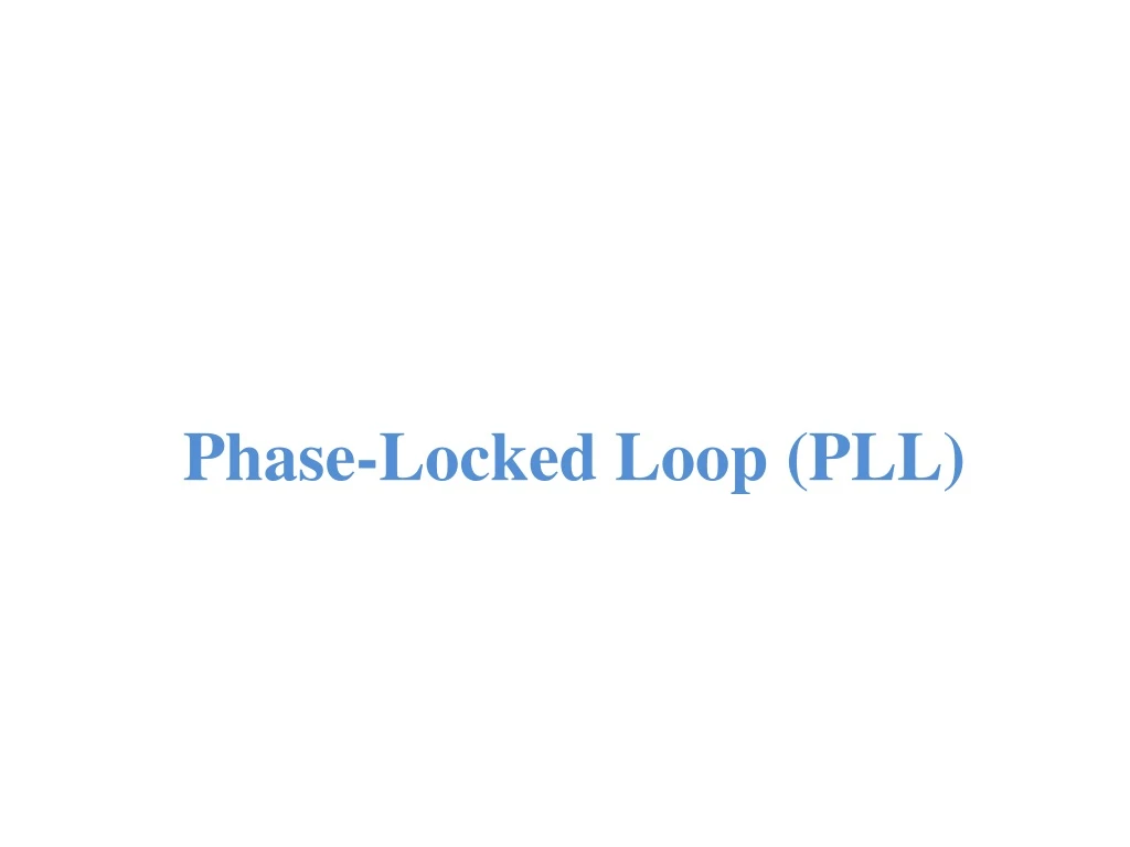 phase locked loop pll