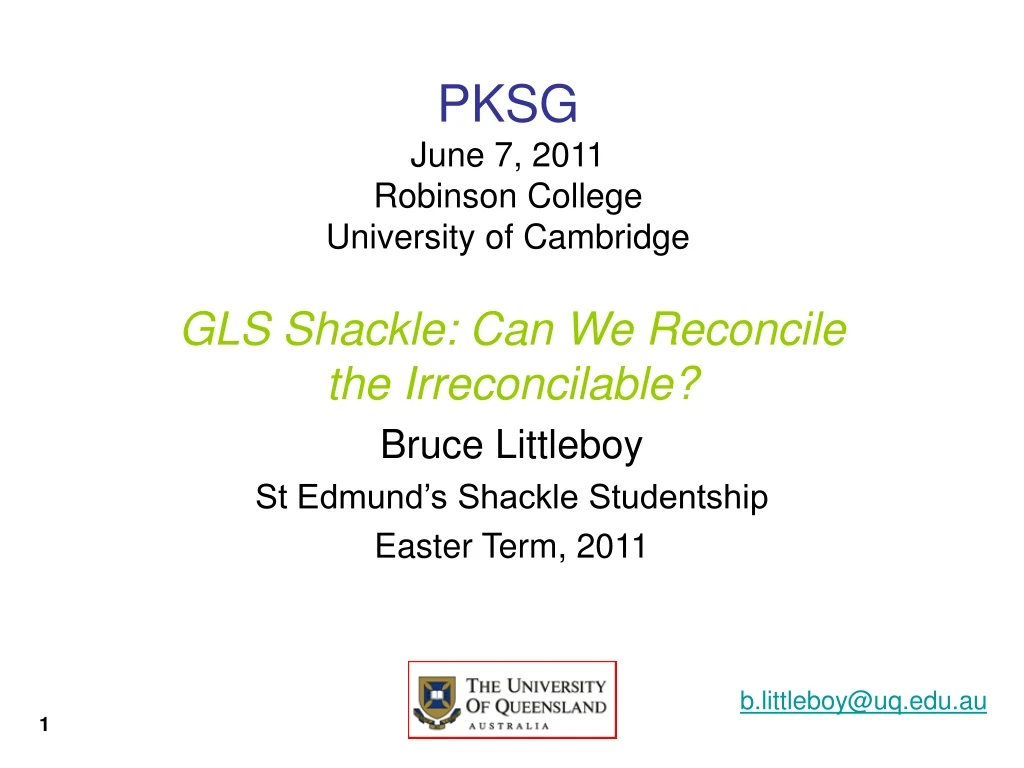 pksg june 7 2011 robinson college university of cambridge