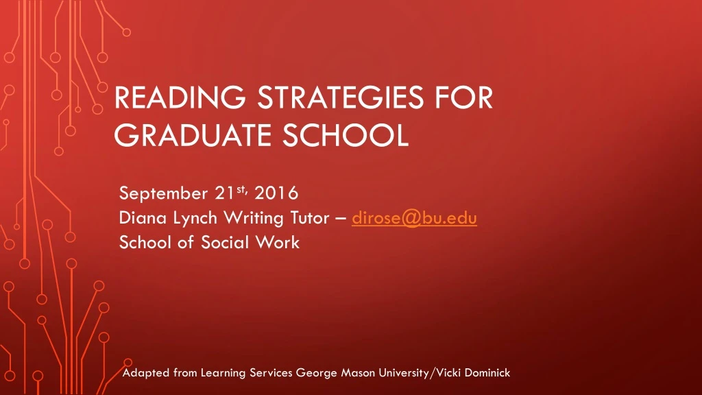 reading strategies for graduate school