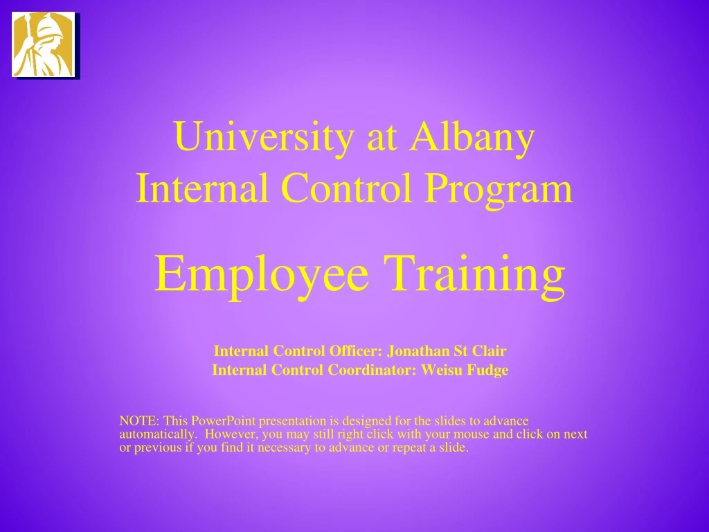 university at albany internal control program