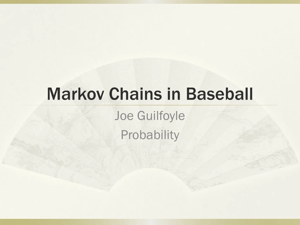 markov chains in baseball