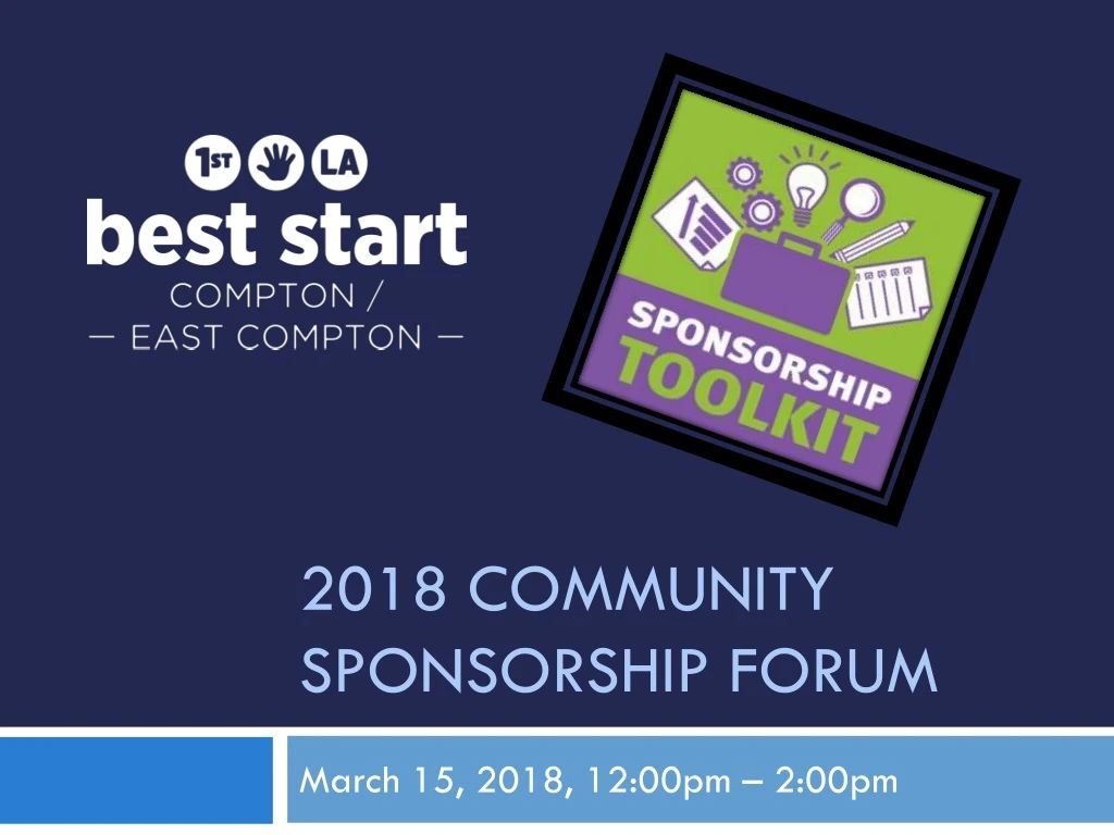 2018 community sponsorship forum