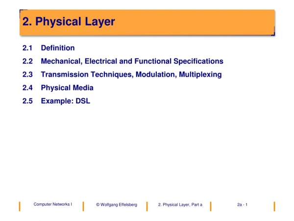 2. Physical Layer