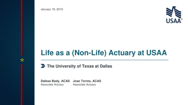 Life as a (Non-Life) Actuary at USAA