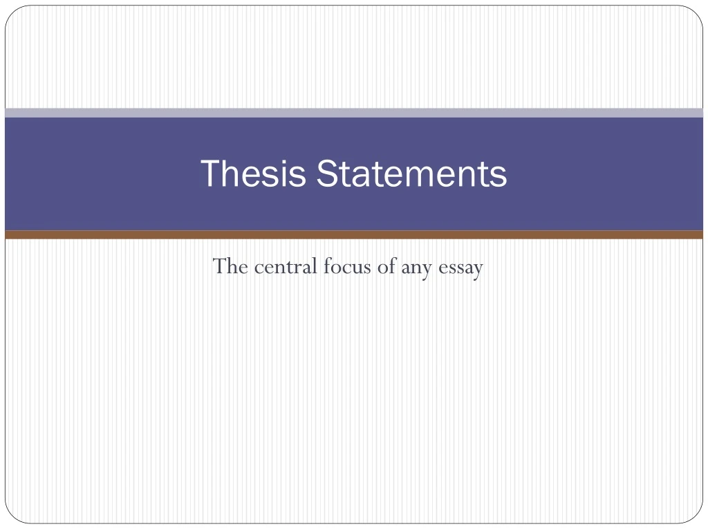 thesis statements