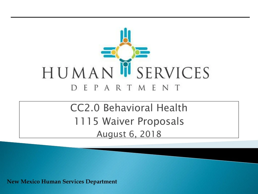 cc2 0 behavioral health 1115 waiver proposals august 6 2018