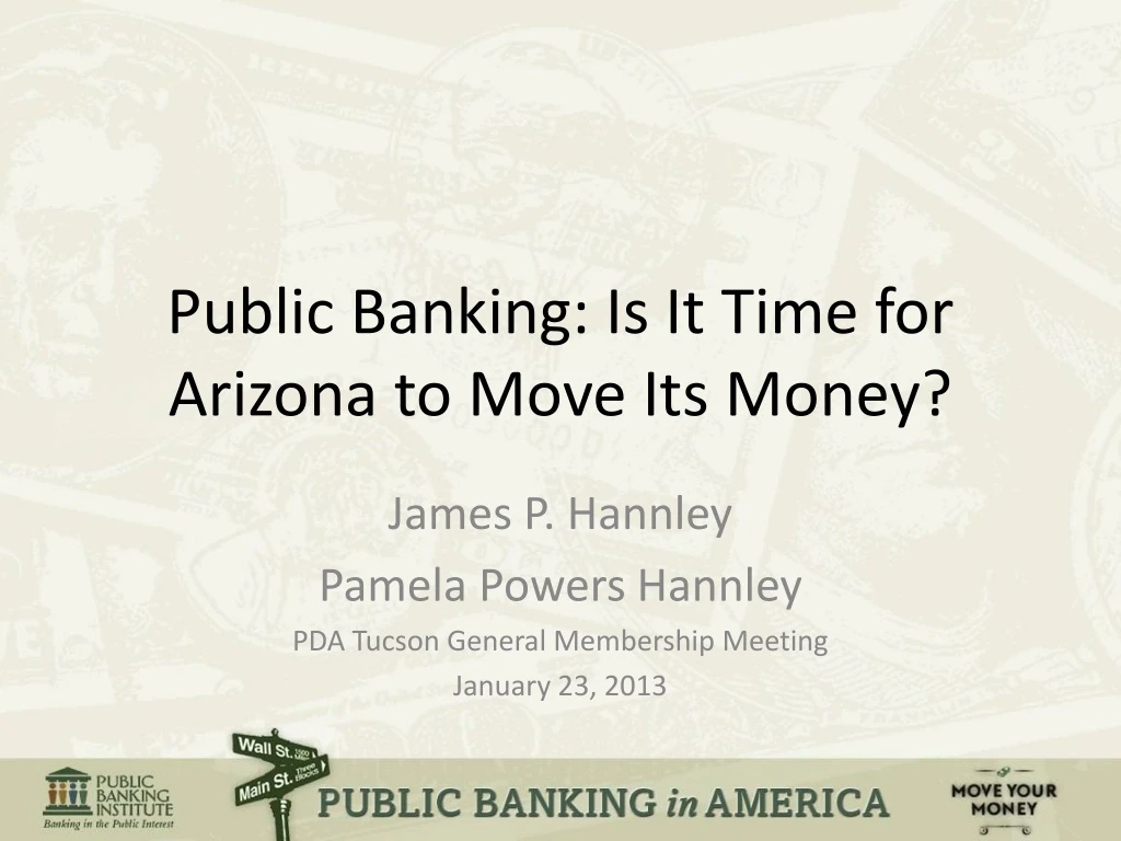 public banking is it time for arizona to move its money