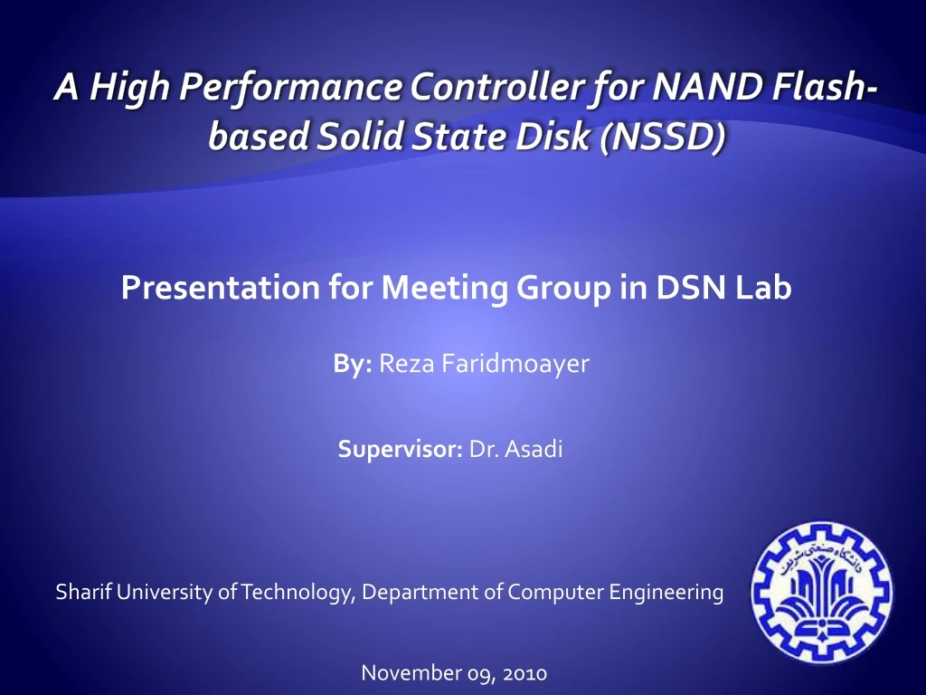 a high performance controller for nand flash based solid state disk nssd