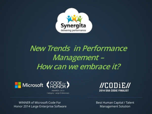New Trends in Performance Management – How can we embrace it?