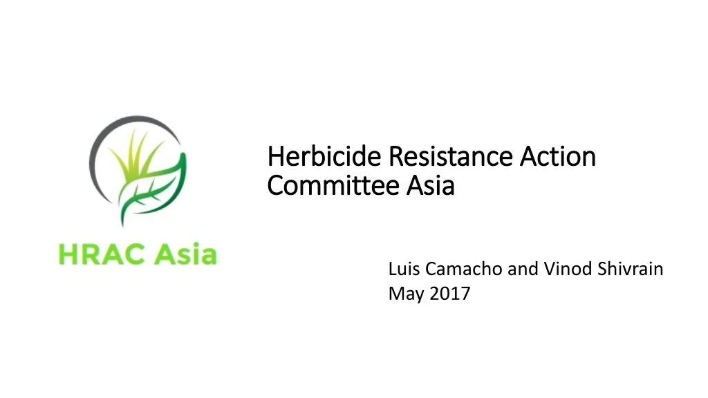 herbicide resistance action committee asia