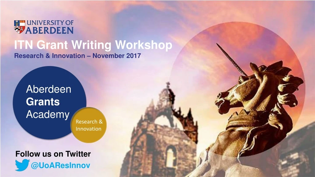 itn grant writing workshop research innovation