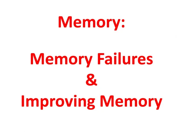Memory: