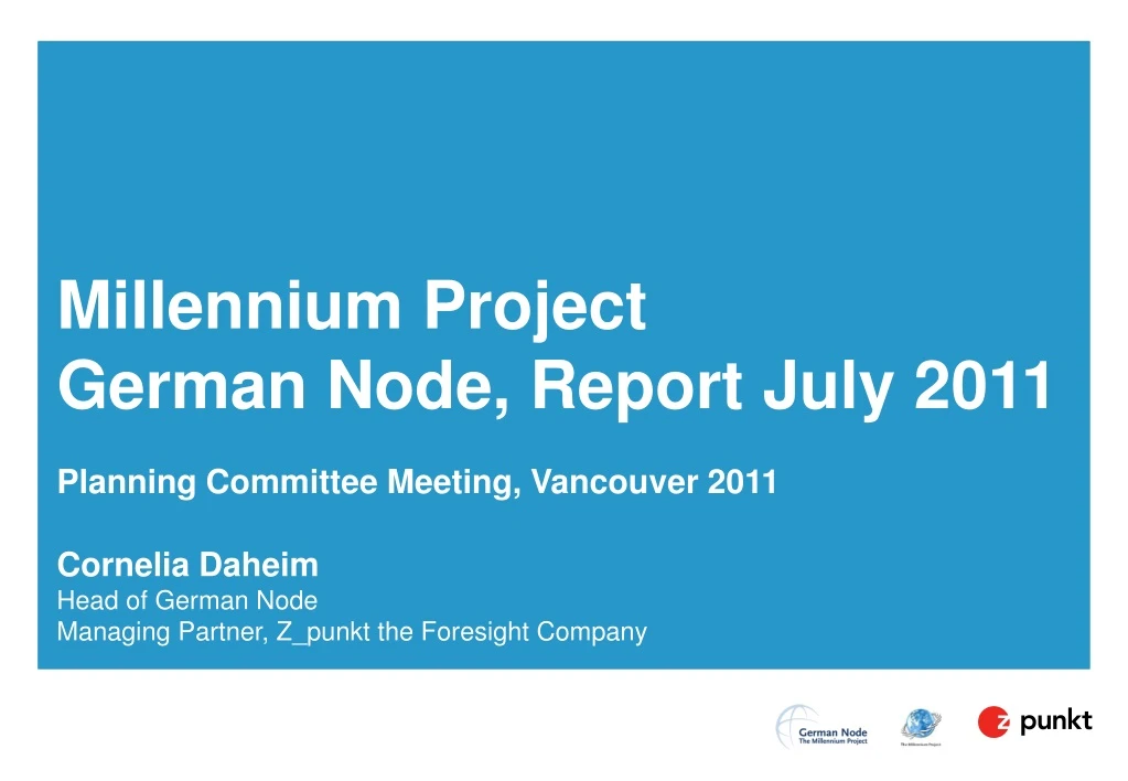 millennium project german node report july 2011