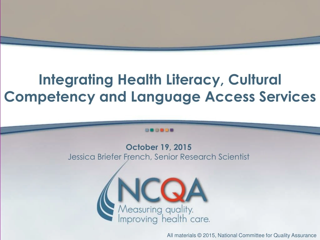 integrating health literacy cultural competency and language access services