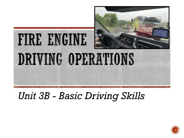 Fire Engine Driving Operations
