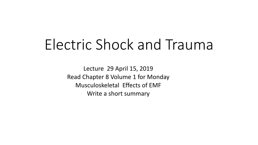 electric shock and trauma