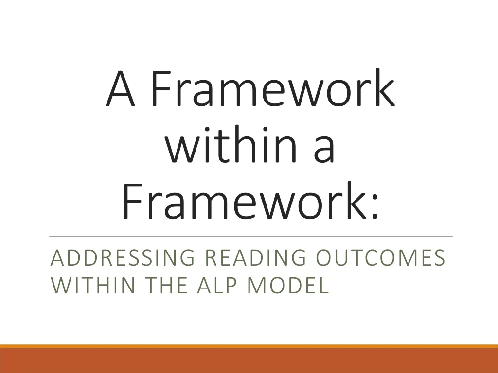 a framework within a framework