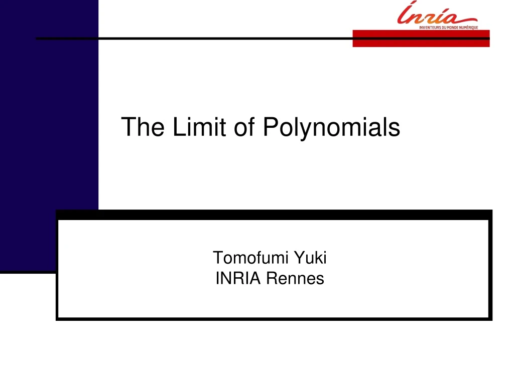 the limit of polynomials