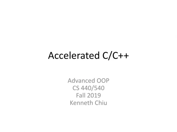 Accelerated C/C++