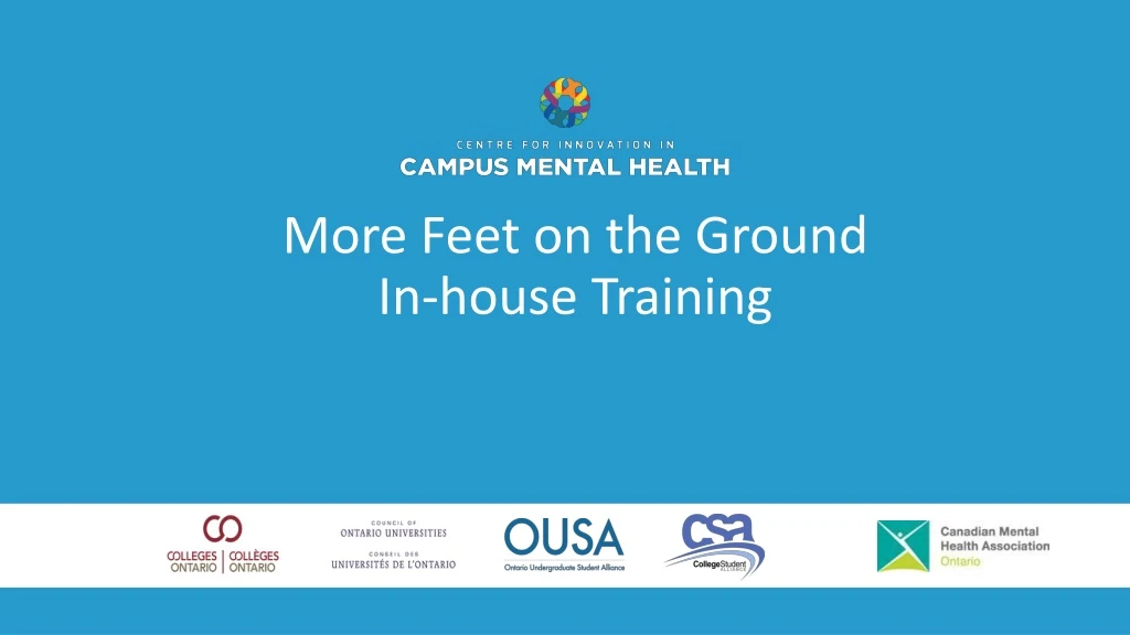 more feet on the ground in house training