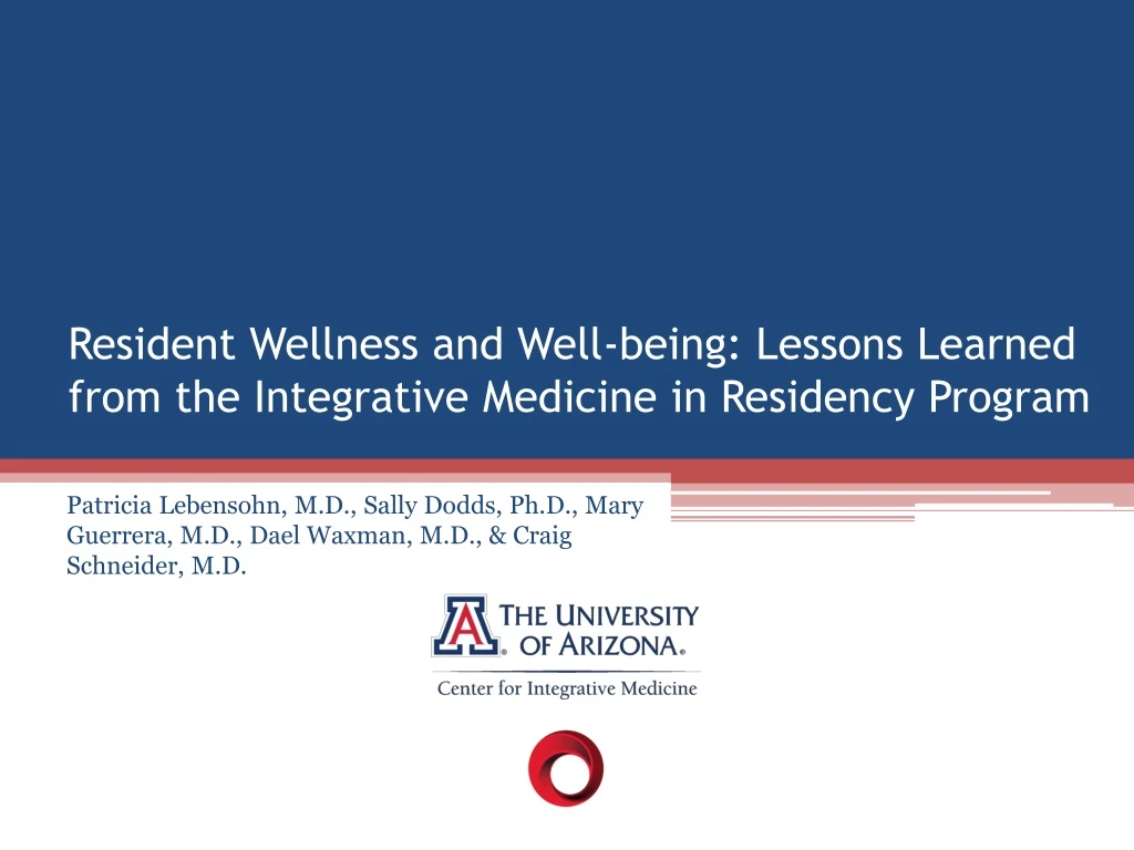 resident wellness and well being lessons learned from the integrative medicine in residency program