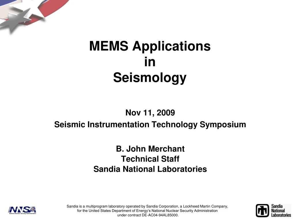 mems applications in seismology