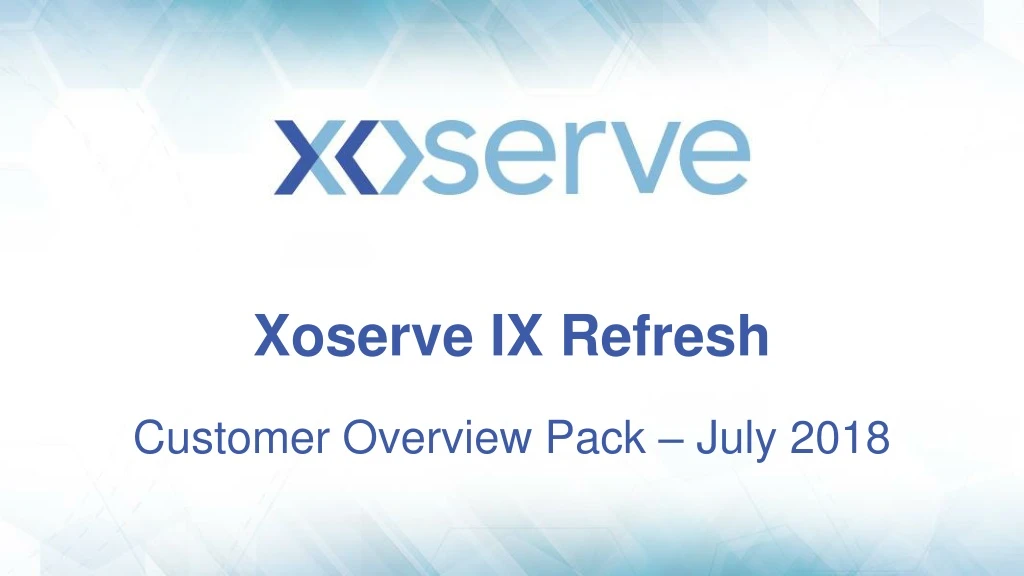 xoserve ix refresh