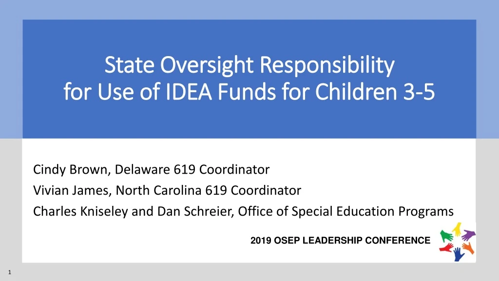 state oversight responsibility for use of idea funds for children 3 5