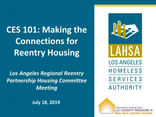 CES 101: Making the Connections for Reentry Housing