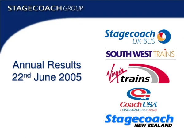Annual Results 22 nd June 2005