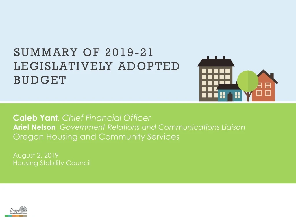 summary of 2019 21 legislatively adopted budget