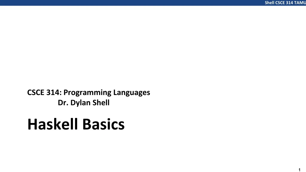 haskell basics