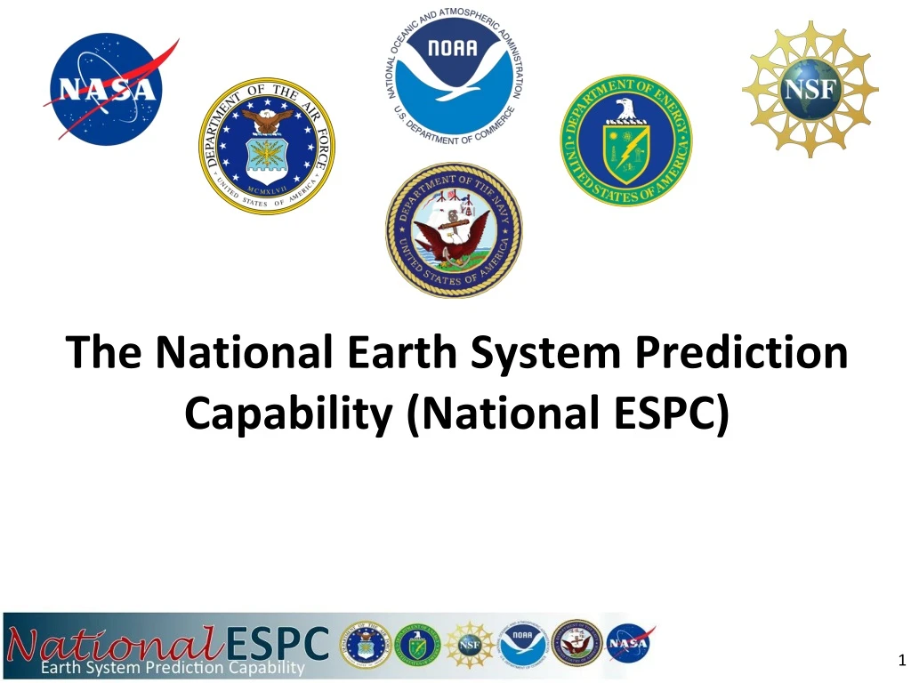 the national earth system prediction capability national espc