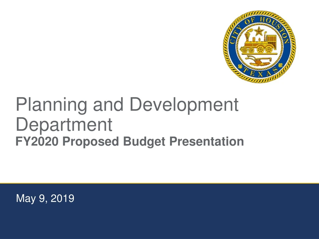 planning and development department fy2020 proposed budget presentation