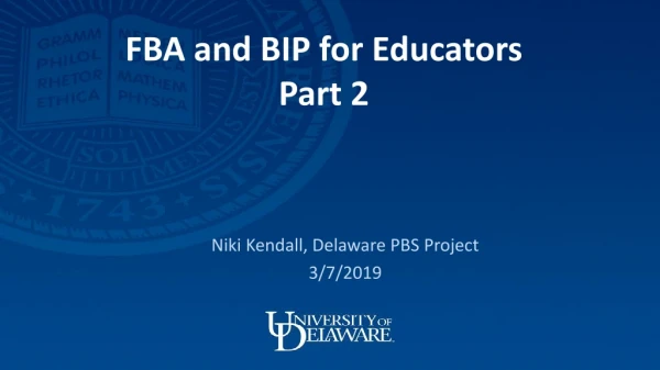 FBA and BIP for Educators Part 2