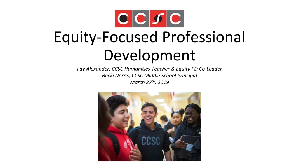 equity focused professional development