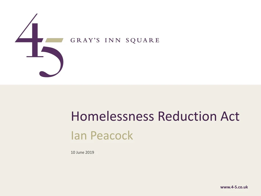 homelessness reduction act