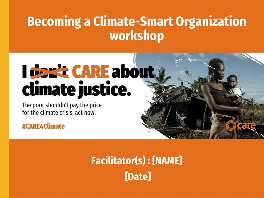 becoming a climate smart organization workshop