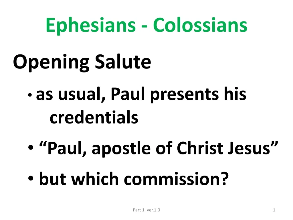 ephesians colossians