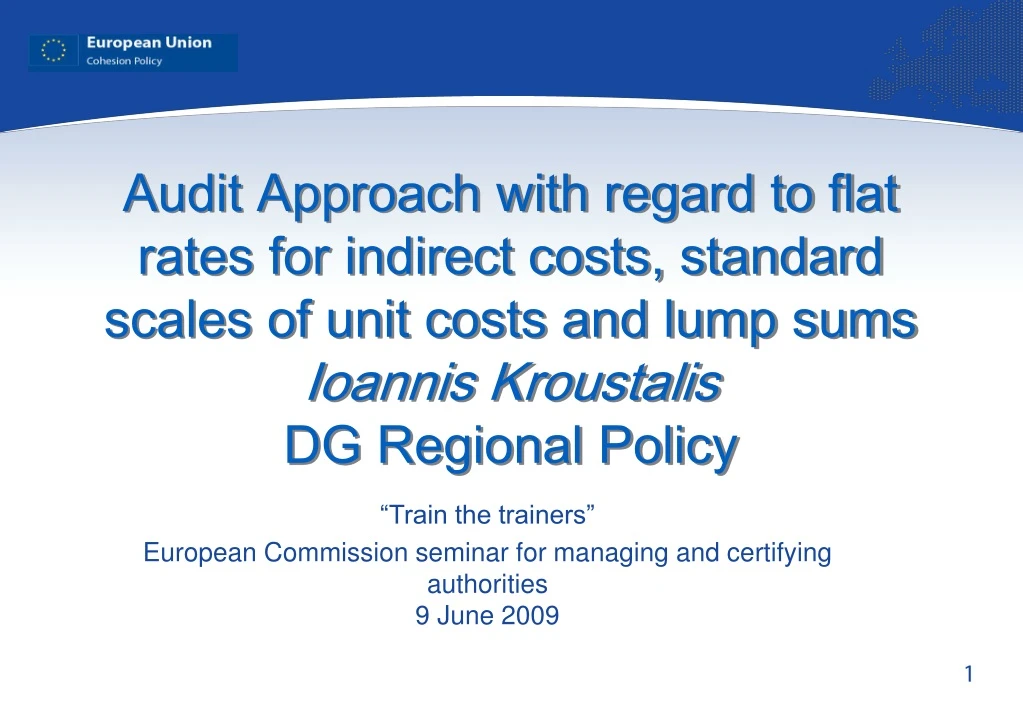 audit approach with regard to flat rates